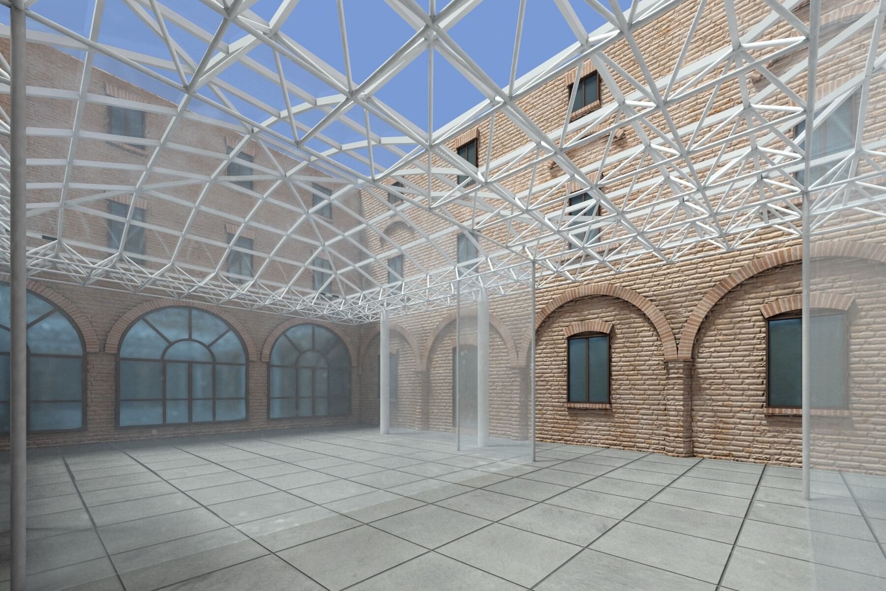 Castelvecchio Courtyard Roof, view 2