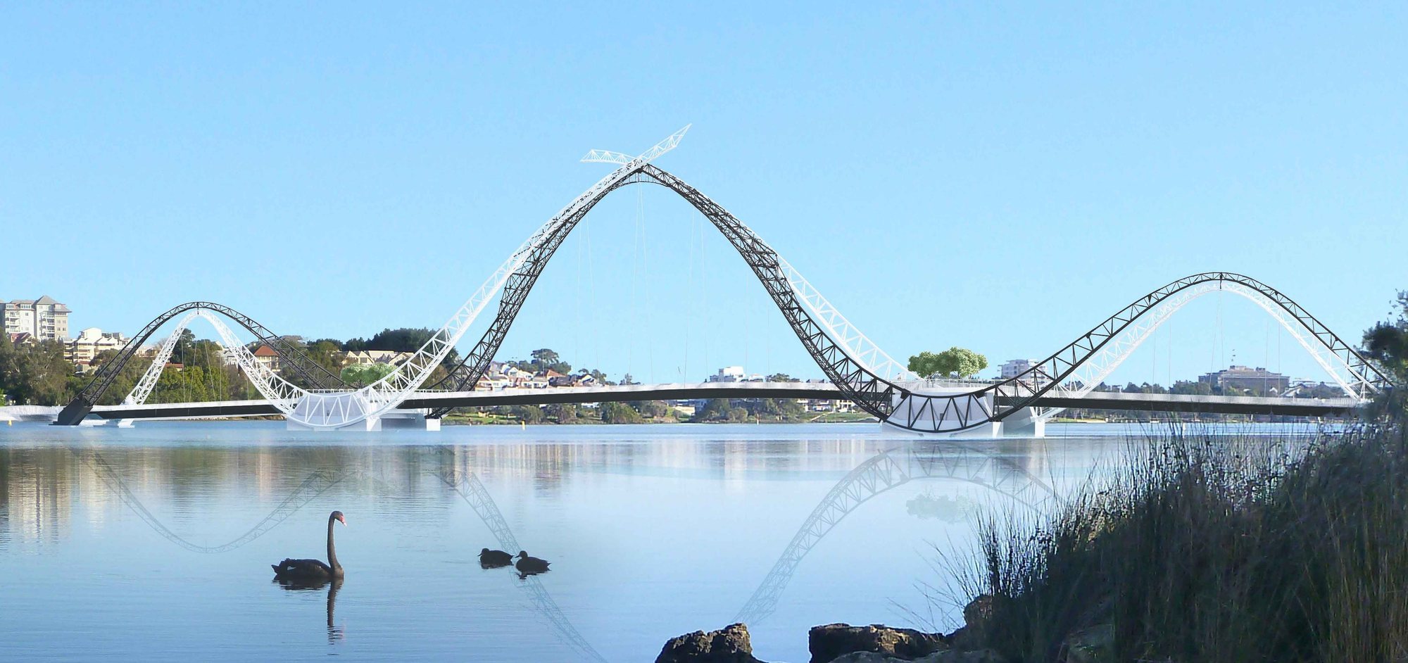 Swan River Pedestrian Bridge, view 2